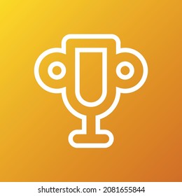 Trophy Award Yellow and Orange Gradient Background
