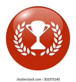 Trophy and awards icon. Flat design style