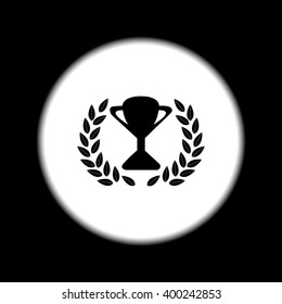 Trophy and awards icon. Flat design style