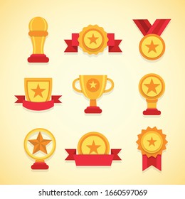 Iconos de trofeos y premios establecidos.