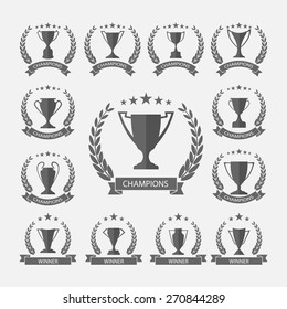 Trophy and awards,vector