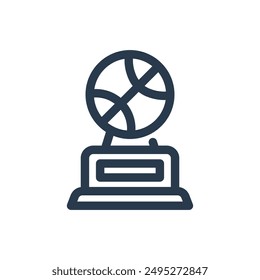 Trophy of Basketball Vector Icon