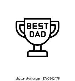 Trophy, Best Dad icon. Simple line, outline vector elements of cultural activities icons for ui and ux, website or mobile application
