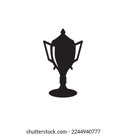 Trophy Black Silhouette Logo Vector template 