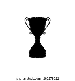 Trophy  - black vector icon