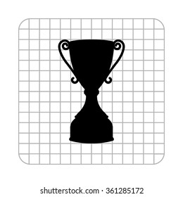 Trophy  - black vector icon