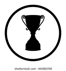 Trophy -  black vector icon