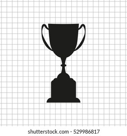 Trophy  - black vector icon
