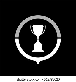 Trophy  - black vector icon