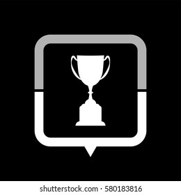 Trophy  - black vector icon