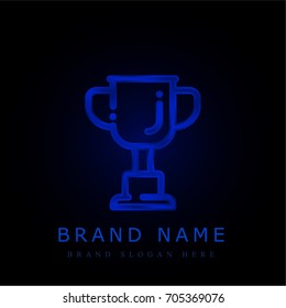 Trophy blue chromium metallic logo