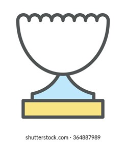 Trophy Bold Icon Illustration 