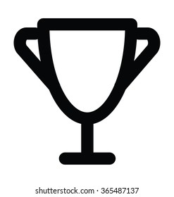 
Trophy Bold Line Vector Icon
