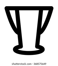 Trophy Bold Line Vector Icon