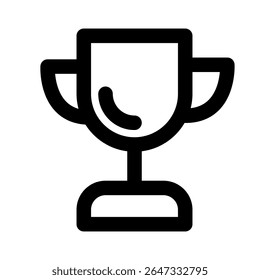 Trophy bold thick line icon 