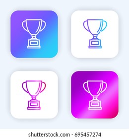 Trophy bright purple and blue gradient app icon