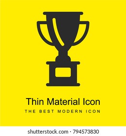 Trophy bright yellow material minimal icon or logo design