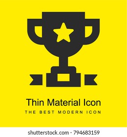 Trophy bright yellow material minimal icon or logo design