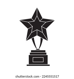 Ilustración del icono del vector de la cámara de trofeo