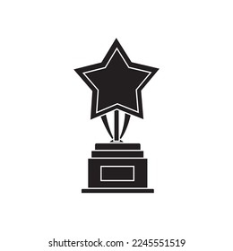 Ilustración del icono del vector de la cámara de trofeo