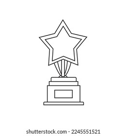 Trophy campion vector icon illustration