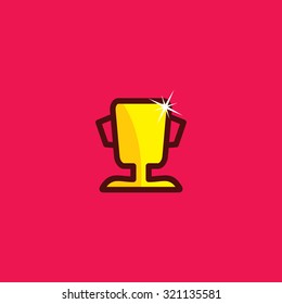 trophy cartoon icon