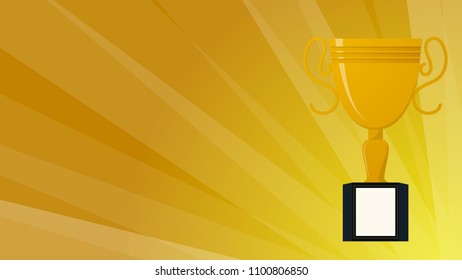 trophy cartoon vector. free space for text. wallpaper. background.