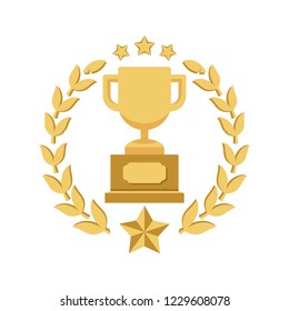 Trophy Champion Cup Icon Vector