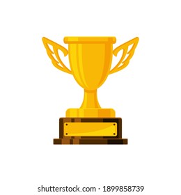 Trophy Champion Design Vector Logo Icon