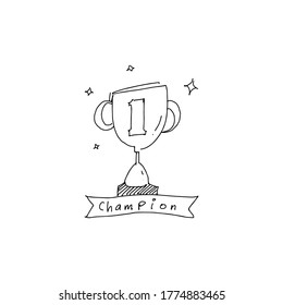 trofeo de mano campeón