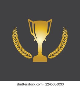 Trophy Champion Logo With Black Background