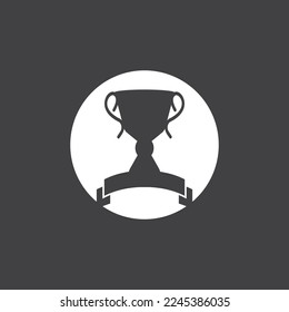 Logotipo de trofeo con fondo negro