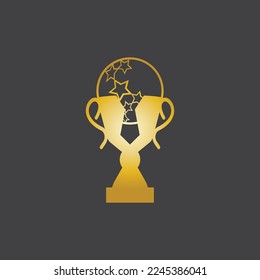 Trophy Champion Logo With Black Background