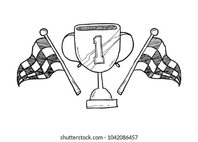 Trophy of champion sketch