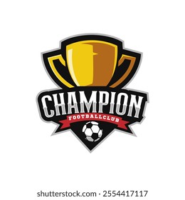 Trophy Champion Sports Logo for Football Soccer