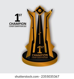 Trophy Champion team Esport Award Competition For You