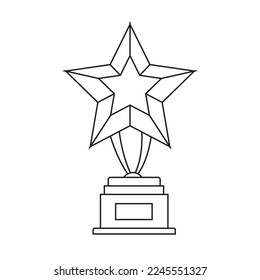 Trophy champion vector icon illustration