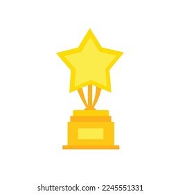 Trophy champion vector icon illustration