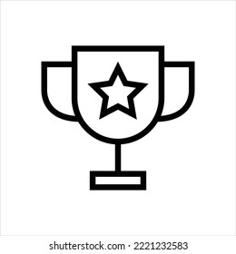 Trophy champion vector icon symbol design