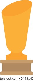 Ilustración plana del vector del icono del ganador del trofeo