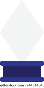 Ilustración plana del vector del icono del ganador del trofeo