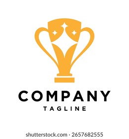Trophy Champions Logo Design Vektor
