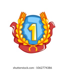 Trophy for championship, first place vector Illustration isolated on a white background