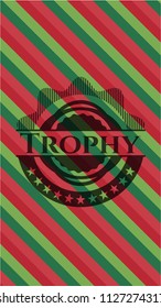 Trophy christmas style emblem.