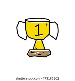 Trophy colored doodle