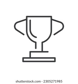 Trofeo, Premio de Competencia Icono Vector Aislado