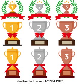 Trophy cup, award, champion bronze trophy .gold trophy. silver trophy.Vector image of a square flag.Vector image of triangular flags.
crown awards for winners, champions, leadership.