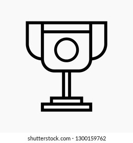 Trophy cup award concept line icon. Simple element illustration.  Trophy cup award concept outline symbol design. Can be used for web and mobile UI/UX . Modern vector style.