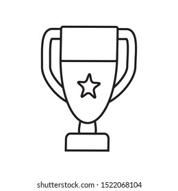 trophy cup award icon vector illustration desing