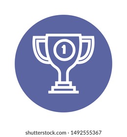 trophy cup award isolated icon